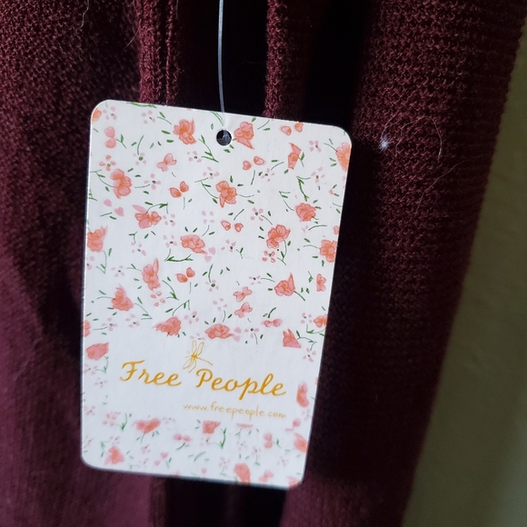 Free People Wine Sweater Tunic NWT - Picture 7 of 7